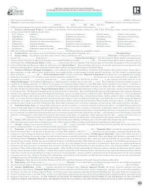 Chicago Apartment Investment Real Estate Sale Contract