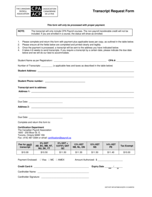 Transcript Request Form