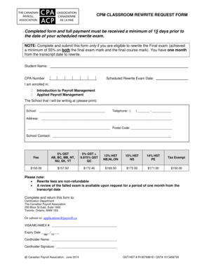CPM Classroom Rewrite Request Form