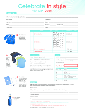 CPA Gear Order Form