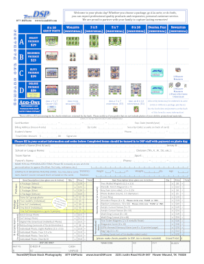 Photo Day Order Form