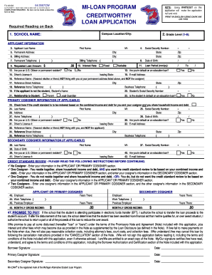 Michigan Student Loan Application