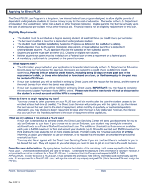 Direct PLUS Loan Application Form