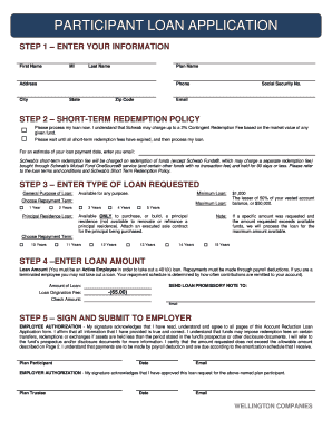 Participant Loan Application
