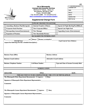 Business Licenses Fee Schedule - City of Minneapolis