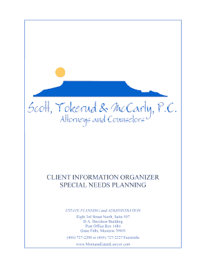 Special Needs Planning Questionnaire