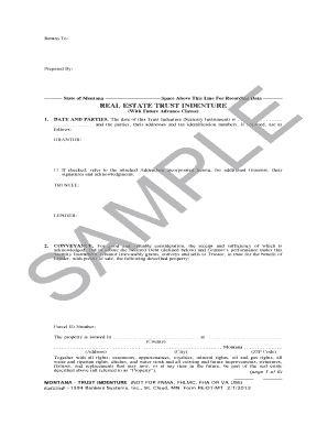 Montana Real Estate Trust Indenture