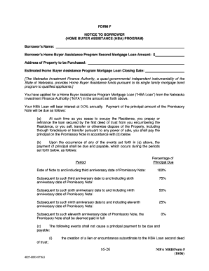 Nebraska Home Buyer Assistance Program Notice