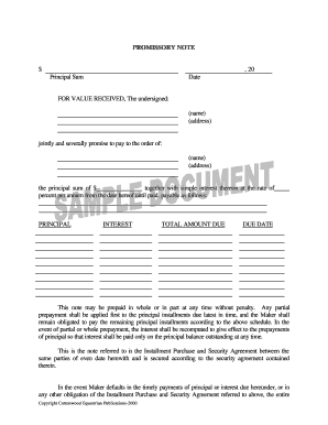 Promissory Note Agreement