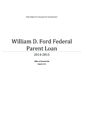 William D. Ford Federal Parent Loan 2014-2015
