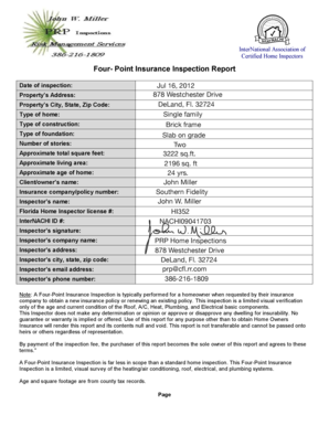 Four-Point Insurance Inspection Report