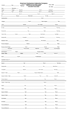 Bail Bond Application and Agreement