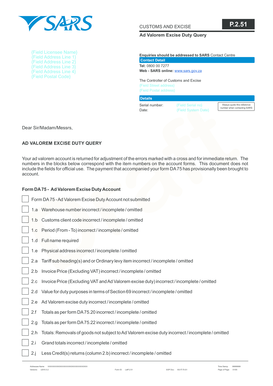Ad Valorem Excise Duty Query Form