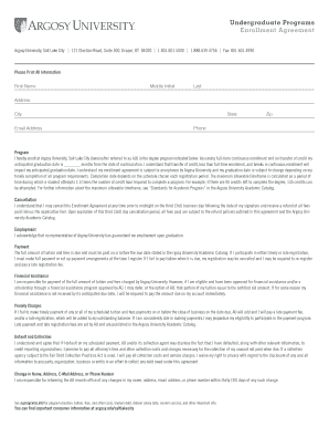 Argosy University Enrollment Agreement