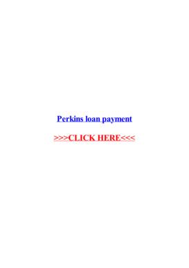 Federal Perkins Loan Payment Form