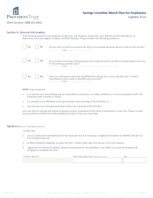 Savings Incentive Match Plan for Employees (SIMPLE IRA) Adoption Agreement