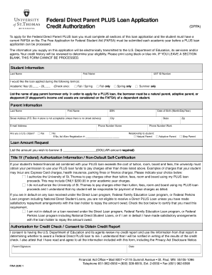 Federal Direct Parent PLUS Loan Application