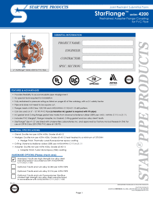 Joint Restraint Submittal Form