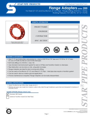 Joint Restraint Submittal Form