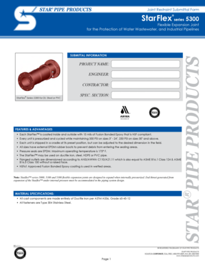 Joint Restraint Submittal Form