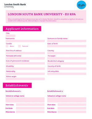 EU RPA Application Form