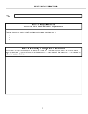 Business Case Proposal