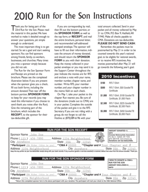 Run for the Son Sponsor Form