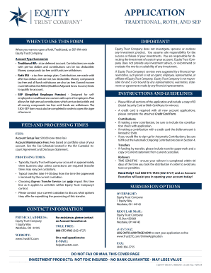 IRA Application Form