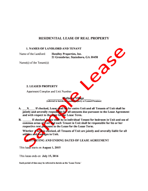 Residential Lease Agreement