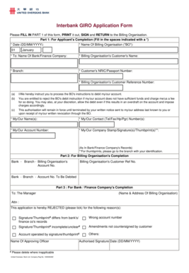 Interbank GIRO Application Form