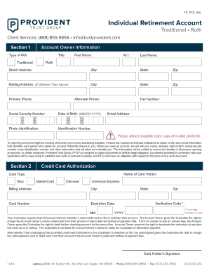 Individual Retirement Account Application