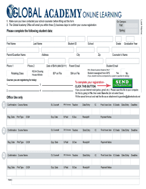 Student Course Registration Form