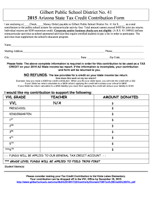 Tax Credit VVL 2015 - Gilbert Public Schools / GPS District ...