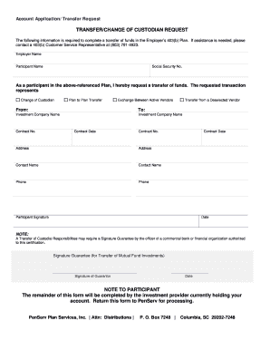 403(b) Plan Transfer Request Form