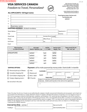 Singapore Visa Application Form 14