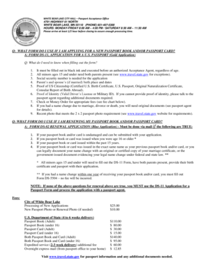 Q: what form do i use if i am applying for a new passport book and/or ... - whitebearlake