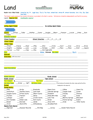 Colorado Land Listing Form