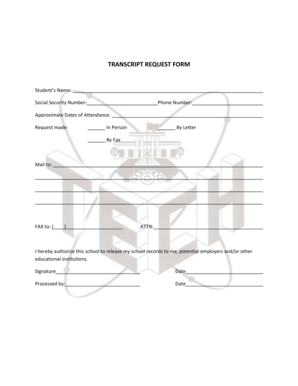 Transcript Request Form