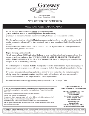 Connecticut Community College Application Form