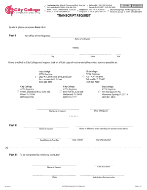 Transcript Request Form