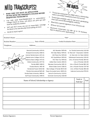 Transcript Request Form