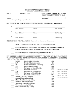 Transcript Request Form