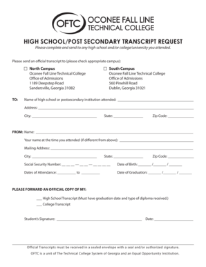 Transcript Request Form
