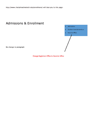 Application for Admission