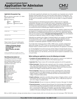 International Graduate Student Application for Admission