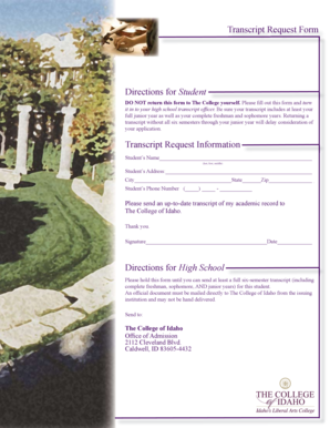 Transcript Request Form