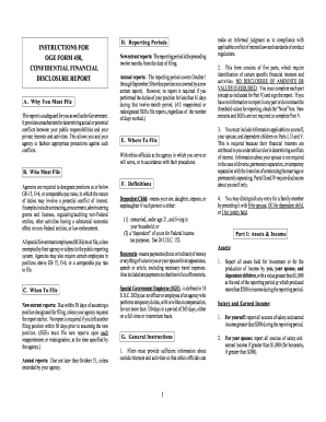 OGE Form 450 Confidential Financial Disclosure Report