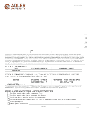 Transcript Request Form