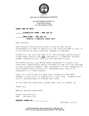 Disability and FMLA Authorization Form