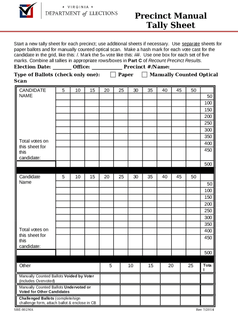 How Do You Create A Tally Sheet In Excel Doc Template PdfFiller